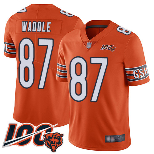 Chicago Bears Limited Orange Men Tom Waddle Alternate Jersey NFL Football 87 100th Season